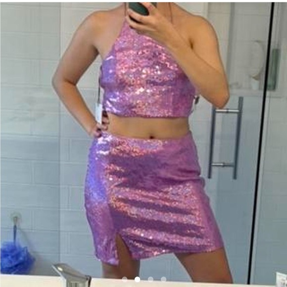 *SOLD* Matching pink/purple sequin set!! (BNWT) - Picture 3 of 4